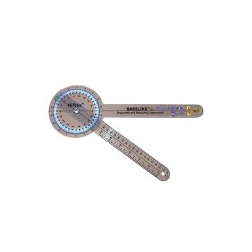 Baseline 12" Hi-Res Plastic Goniometer/ Absolute+Axis Built-In