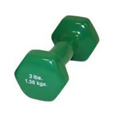 Cast Iron And Vinyl-Coated Dumbbell (3lbs)