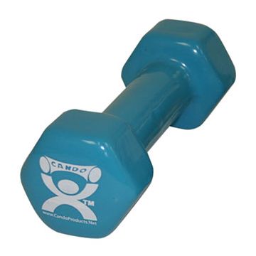 Fabrication Enterprises Cast Iron And Vinyl-Coated Dumbbell, 4 Lb