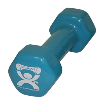 Fabrication Enterprises Cast Iron And Vinyl-Coated Dumbbell, 4 Lb