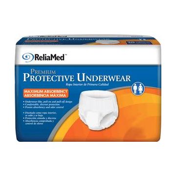 ReliaMed Protective Underwear X-Large 58" - 68" - Bag of 14