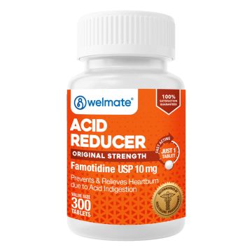 WELMATE Acid Reducer - Famotidine 10mg, 300 Tablets (Generic Pepcid)
