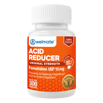 WELMATE Acid Reducer - Famotidine 10mg, 300 Tablets (Generic Pepcid)