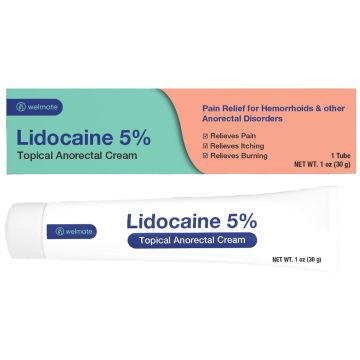 WELMATE Pain Relief - 5% Lidocaine Cream, 1oz