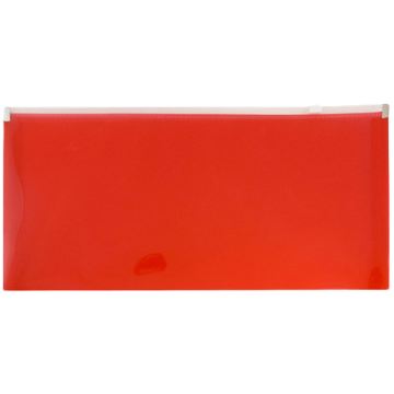 #10 Business Plastic Envelopes with Zip Closure - Red