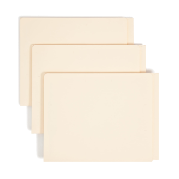 End Tab Fastener File Folder with Full Pocket, Straight-Cut Tab, 2 Fasteners, 1 Jacket