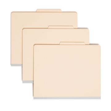 Classification File Folders, 2 Dividers, 2 inch Expansion - Manila / Letter / 10
