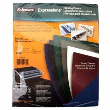 Fellowes Navy Grain Oversize Binding Covers 200pk - 52136