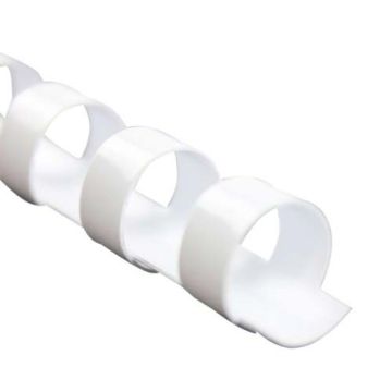 Fellowes Premium 3/8" White Plastic Binding Combs 100pk - 52371