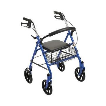 Drive Four-Wheel Rollator Walker with Fold-Up Removable Back Support by Drive Medical