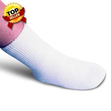 Pedifix Footcare SeamLess™ Everyday Socks Large, White - Pair