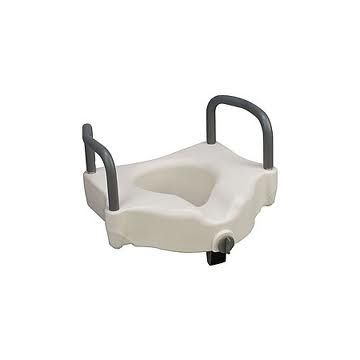 Raised Toilet Seat with Arms and Lock, 5" - Each