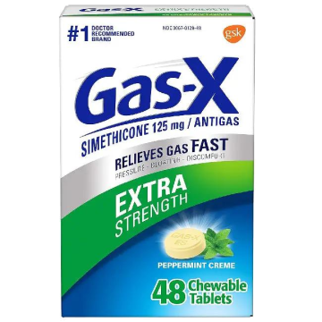 Gas X Chewable Gas & Bloating Relief Extra-Strength Tablets Peppermint Flavor 18 Count