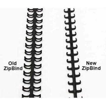 GBC Black 1/2" ZipBind Binding Spines 25pk (15009) - Clearance Sale