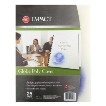 GBC Designer Globe Poly Covers 25pk - 25826