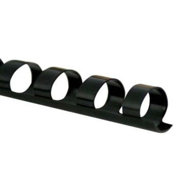 GBC Premium 3/8" Black Plastic Combs 25pk - 4090022