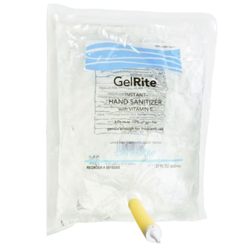 Gelrite Hand Sanitizer Dispenser Bag Refills 800 mL by Dermarite