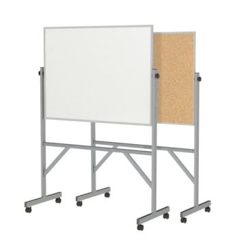 Ghent 3' x 4' Aluminum Reversible Markerboard-Corkboard
