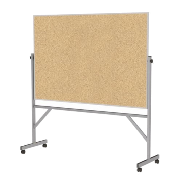 Ghent 4'x6' Aluminum Reversible 2 Sided Corkboard