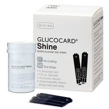 Glucocard Shine Blood Glucose Test Strips 50 Count