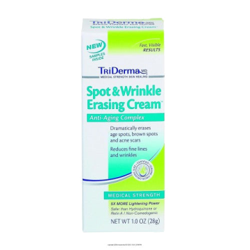 TriDerma Spot & Wrinkle Erasing Cream, Non-Comedogenic 1 Oz by Genuine Virgin Aloe Corp