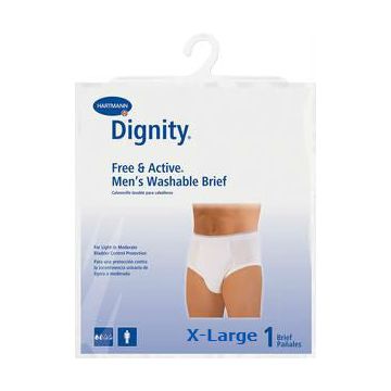 Dignity Free & Active Absorbent Protective Men's Brief, XL 42" to 44" By Hartmann-Conco - Single