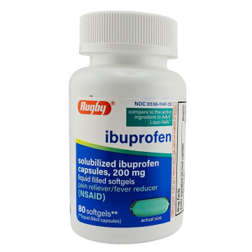 Ibuprofen 200 mg (Liquid Filled Softgels) by Rugby
