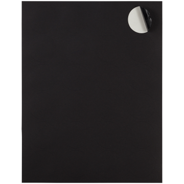 Medium 1 2/3 Inch Round Labels - Black