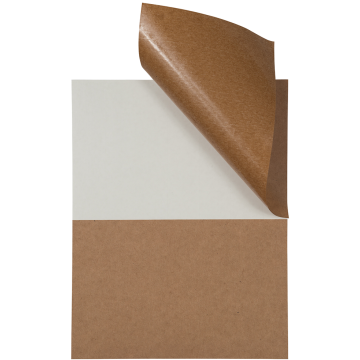 5 1/2 x 8 1/2 Half Sheet Shipping Labels - Brown Kraft