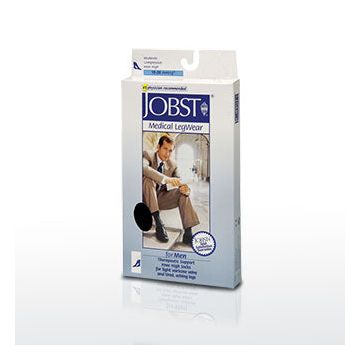 Jobst Male Knee-High Compression Socks, Black by BSN Medical - Pair - Small (7 - 8)