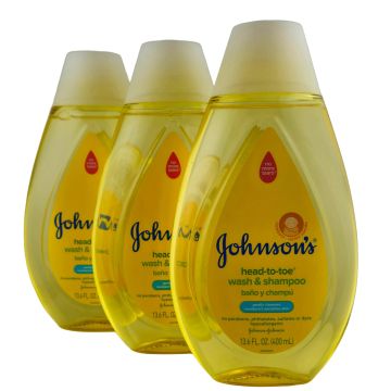 Johnsons baby wash and shampoo, 13.6 fl oz each (3 Pack)