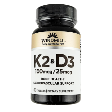 Vitamin K2 and D3, 60 Tablets by Windmill