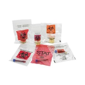 Medegen Biohazard Bag - Case of 1000 - 2 ml, 6 inch x 9 inch, Orange