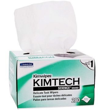 Kimtech Science Kimwipes Delicate Task Wipes, Light Duty, Dispenser Box 4 x 8-1/5 Inch NonSterile, 286 Count