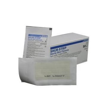 Shur-Strips Wound Closure Strips by Derma Sciences - Box of 50 - 1/2 inch x 4 Inch