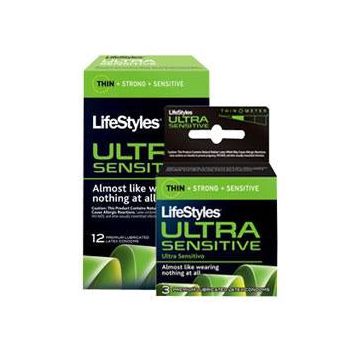 LifeStyles Ultra Sensitive Condom by Kinray-Cardinal Health - Package of 12