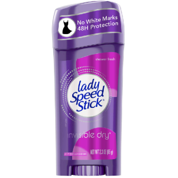 Lady Speed Stick Invisible Dry Antiperspirant Deodorant Shower Fresh 2.3 oz