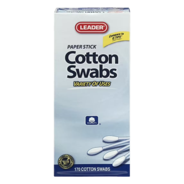 Leader Cotton Swabs, 170 ct