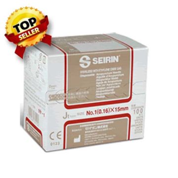 SEIRIN J-15 Acupuncture Needles 15 mm by Lhasa Oms Inc - 0 Gauge / 15 mm