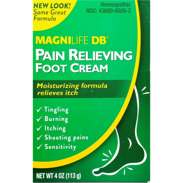 MagniLife DB Pain Relieving Foot Cream, 4 oz
