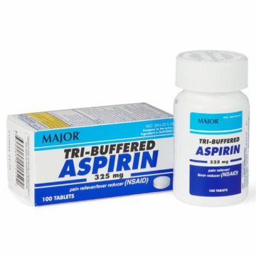 Tri-Buffered Aspirin 325 mg Tablets (NSAID) 100 Count