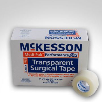 Medi-Pak Surgical Tape by McKesson - Box of 12, Paper, 1 Inch X 10 Yards