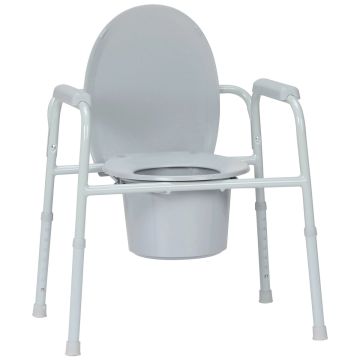 McKesson Deluxe All-In-One Steel-Welded Commode
