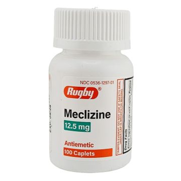 Meclizine, 12.5 mg 100 Caplets by Rugby