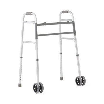 Medline Bariatric Folding Walkers with 5" Wheel