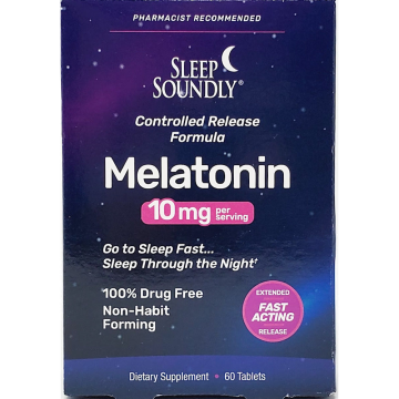 Melatonin 10 mg (Time Release) 60 Tablets by Sleep Soundly
