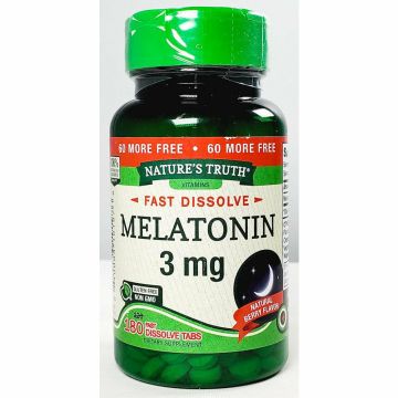 Melatonin 3 mg 180 Fast Dissolve Tablets by Natures Truth