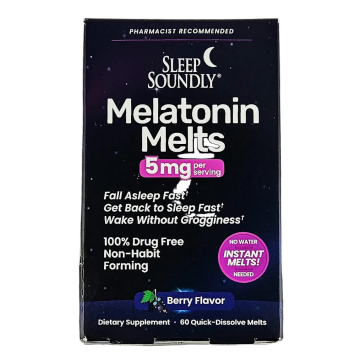 Melatonin Melts, 5 mg (Berry Flavor) 60 Melts by Sleep Soundly