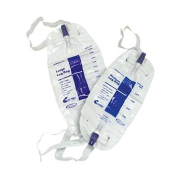 AMSure Urinary Leg Bag with Anti-reflux Push Pull Drain Port 600mL Medium by Amsino Urological