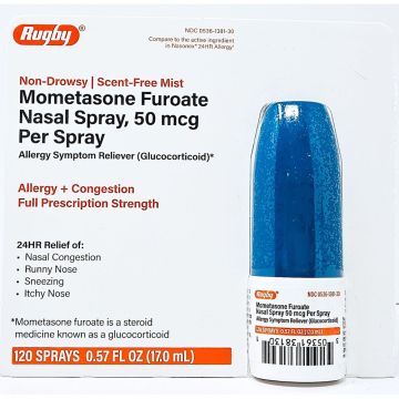 Nasal Spray (Mometasone Furoate) 50 mcg 120 Sprays by Rugby